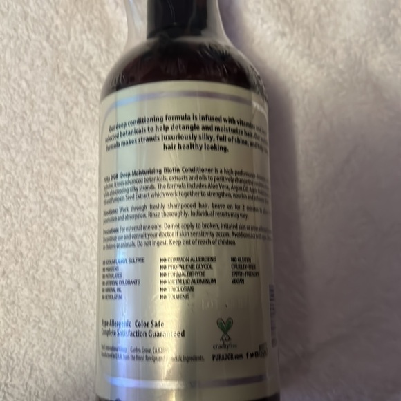 New, Pura dor deep, moisturizing, biotin conditioner. 16 ounces. - Picture 2 of 3